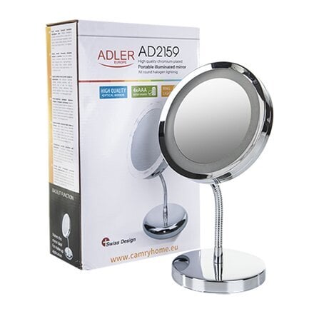 Adler AD 2159 kosmetiikkapeili LED-valolla hinta ja tiedot | Kylpyhuoneen sisustus | hobbyhall.fi