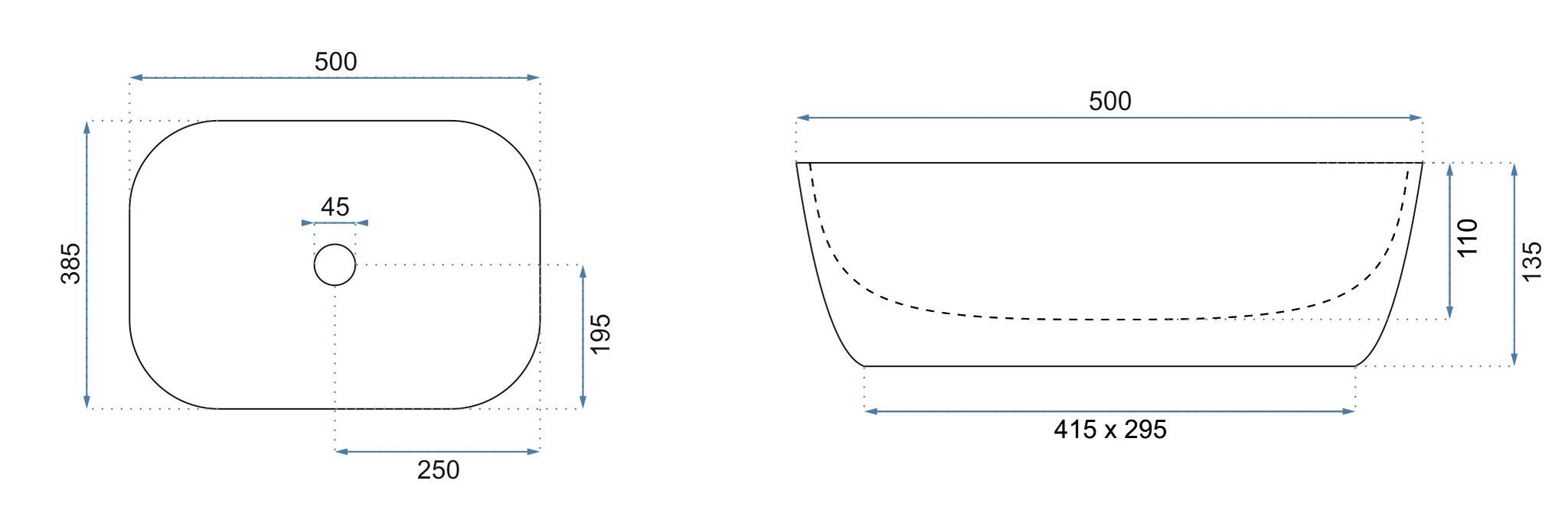 Pesuallas REA Sol Slim valkoinen/kulta hinta ja tiedot | Pesualtaat | hobbyhall.fi