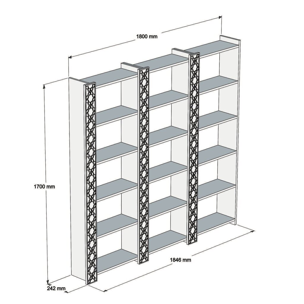 Vapaasti seisova hylly Kalune Design City 3, ruskea/valkoinen hinta ja tiedot | Hyllyt | hobbyhall.fi