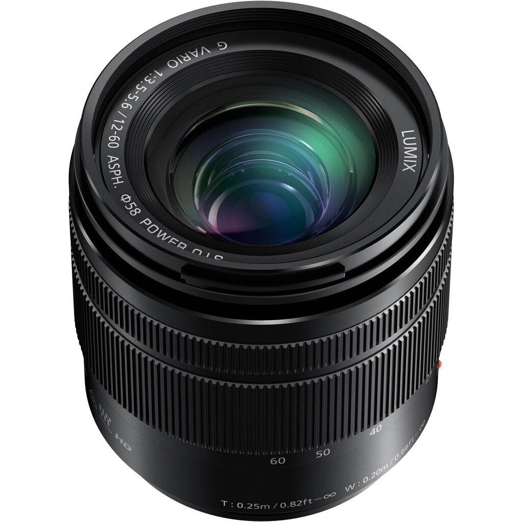 Panasonic LUMIX G Vario 12-60mm f/3.5-5.6 Asph. Virta O.I.S (H-FS12060) (musta) hinta ja tiedot | Objektiivit | hobbyhall.fi