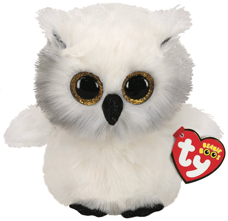 TY Beanie Boos Mascot - Austin Pöllö 15 cm Valkoinen hinta ja tiedot | Pehmolelut | hobbyhall.fi