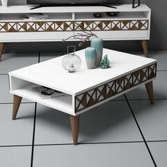 Kalune Design 845 Sohvapöytä, valkoinen/tummanruskea hinta ja tiedot | Sohvapöydät | hobbyhall.fi