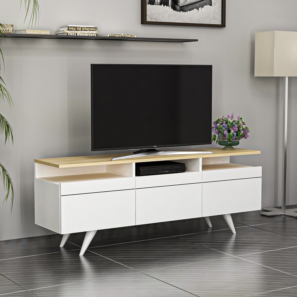 TV-taso Kalune Design 382 150 cm, valkoinen hinta ja tiedot | TV-tasot | hobbyhall.fi