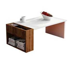 Kalune Design 745(I) Sohvapöytä, valkoinen/ruskea hinta ja tiedot | Sohvapöydät | hobbyhall.fi