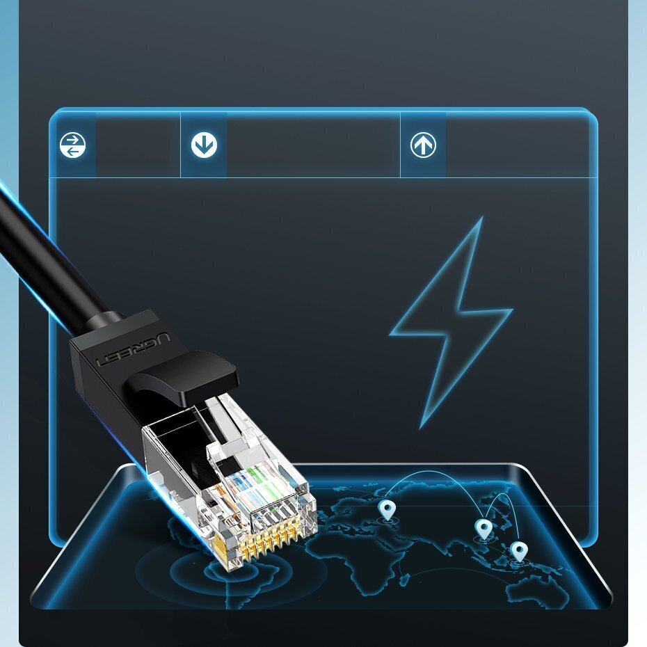Ugreen Ethernet-kaapeli RJ45 Cat 6 UTP, 3 m hinta ja tiedot | Kaapelit ja adapterit | hobbyhall.fi