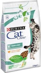 Nestle Purina -ruoka steriloiduille kissoille, kana Cat Chow, 1,5 kg hinta ja tiedot | Kissan kuivaruoka | hobbyhall.fi