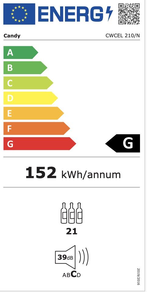 Candy CWCEL 210/N hinta ja tiedot | Viinikaapit | hobbyhall.fi