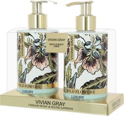 Vartalonhoitosetti Vivian Grey White Flowers: kermainen saippua 250 ml + käsivoide 250 ml hinta ja tiedot | Saippuat | hobbyhall.fi