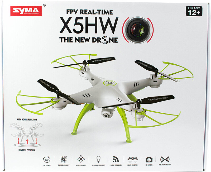 Drone kameralla SYMA X5HW 2.4GHZ RC WI-FI hinta ja tiedot | Poikien lelut | hobbyhall.fi