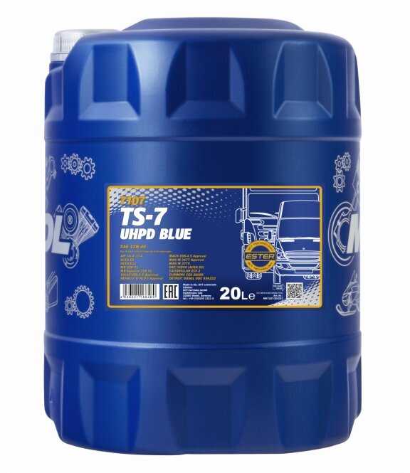 Synteettinen moottoriöljy Mannol TS-7 UHPD Blue 10W-40 7107, 10L hinta ja tiedot | Moottoriöljyt | hobbyhall.fi