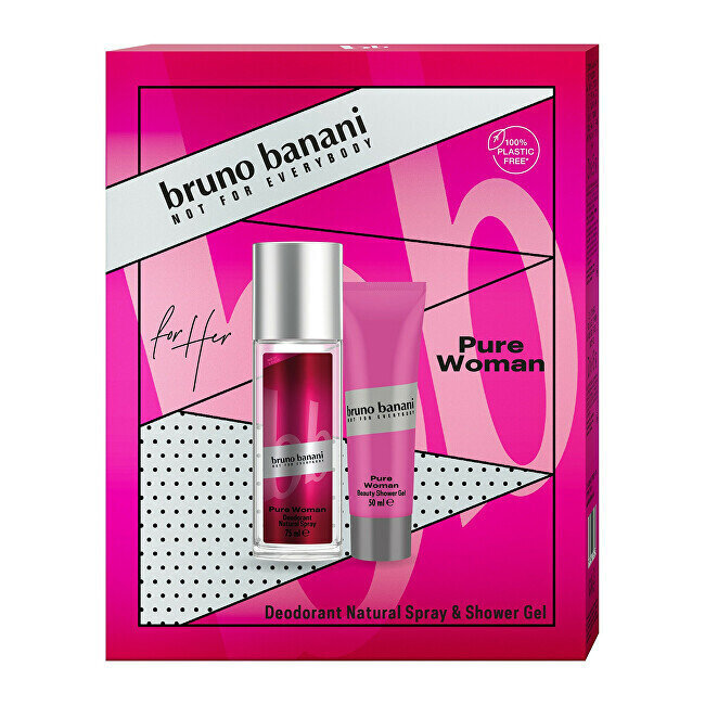 Bruno Banani Pure Woman deodorantti sumuttimella 75 ml + suihkugeeli 50 ml hinta ja tiedot | Naisten ihonhoito | hobbyhall.fi