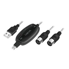 Logilink USB Midi Cable UA0037N hinta ja tiedot | Kaapelit ja adapterit | hobbyhall.fi