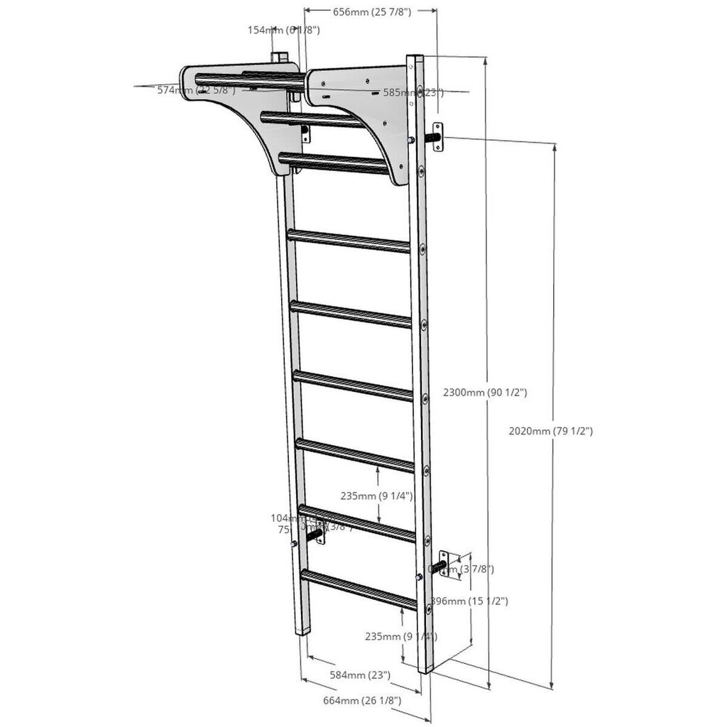 Voimisteluteline BenchK 210/310 hinta ja tiedot | Puolapuut ja voimisteluseinät | hobbyhall.fi