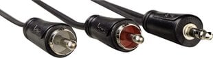 Hama 3,5 mm - 2 RCA audiokaapeli / 3 m, 00122296 hinta ja tiedot | Kaapelit ja adapterit | hobbyhall.fi