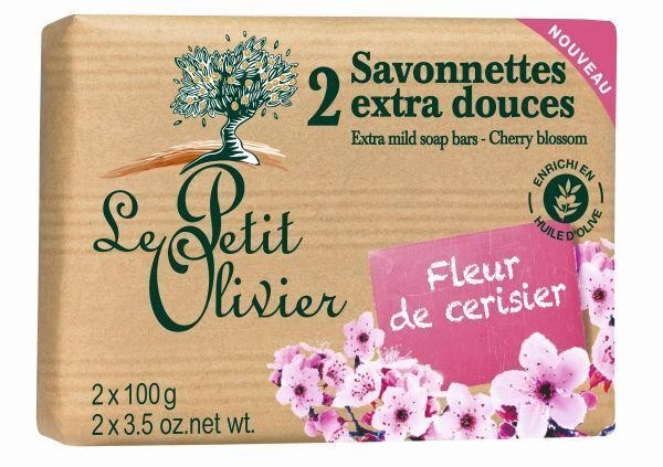 Le Petit Olivier Extra Cherry Blossom saippua 2 x 100 g hinta ja tiedot | Saippuat | hobbyhall.fi