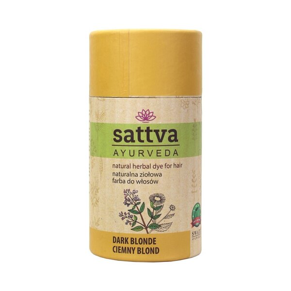 Kasviperäinen tummanvaalea hiusväri Dark Blonde Sattva Ayurveda, 150 g