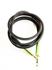 Mocco Textile Premium AUX Cable 3.5 mm -> 3.5 mm 1M Green hinta ja tiedot | Kaapelit ja adapterit | hobbyhall.fi