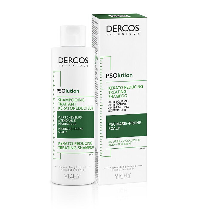 Hilseshampoo Vichy Dercos Psolution Anti-Dandruff Psoriasis Shampoo, 200 ml hinta ja tiedot | Shampoot | hobbyhall.fi