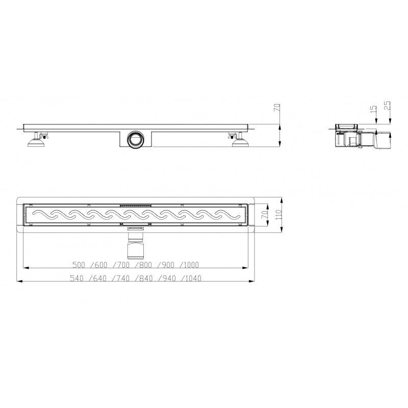 Sade FALA 800mm hinta ja tiedot | Lattiakaivot | hobbyhall.fi