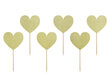 Juhlakoriste Sweet Love Hearts kultainen, 11 cm (1 pakkaus / 6 kpl) hinta ja tiedot | Tarjoiluastiat ja aterimet juhliin | hobbyhall.fi