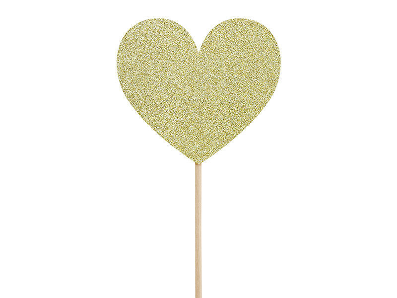 Juhlakoriste Sweet Love Hearts kultainen, 11 cm (1 pakkaus / 6 kpl) hinta ja tiedot | Tarjoiluastiat ja aterimet juhliin | hobbyhall.fi