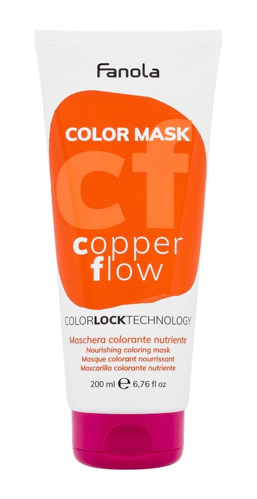 Sävyttävä hiusnaamio Fanola color Mask Copper Flow, 200ml hinta ja tiedot | Hiusvärit | hobbyhall.fi