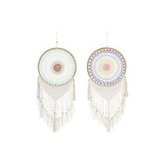 Dreamcatcher DKD Sisustus Suled Purple Cotton Cloak Monivärinen Rotang Boho (2 kpl) (40 x 2 x 120 cm) hinta ja tiedot | Esoteria | hobbyhall.fi