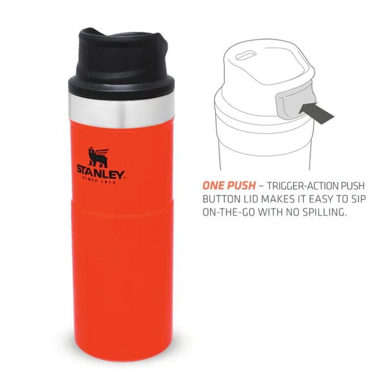 Termospullo The Trigger-Action Travel Mug Classic 0,47 l oranssi/sininen hinta ja tiedot | Termoskannut ja termosmukit | hobbyhall.fi