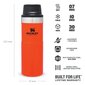 Termospullo The Trigger-Action Travel Mug Classic 0,47 l oranssi/sininen hinta ja tiedot | Termoskannut ja termosmukit | hobbyhall.fi