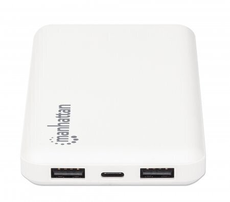 Manhattan 10 000 mAh, 2x USB-A (2.1A & 1A), USB-C & Micro-USB (2A) hinta ja tiedot | Varavirtalähteet | hobbyhall.fi