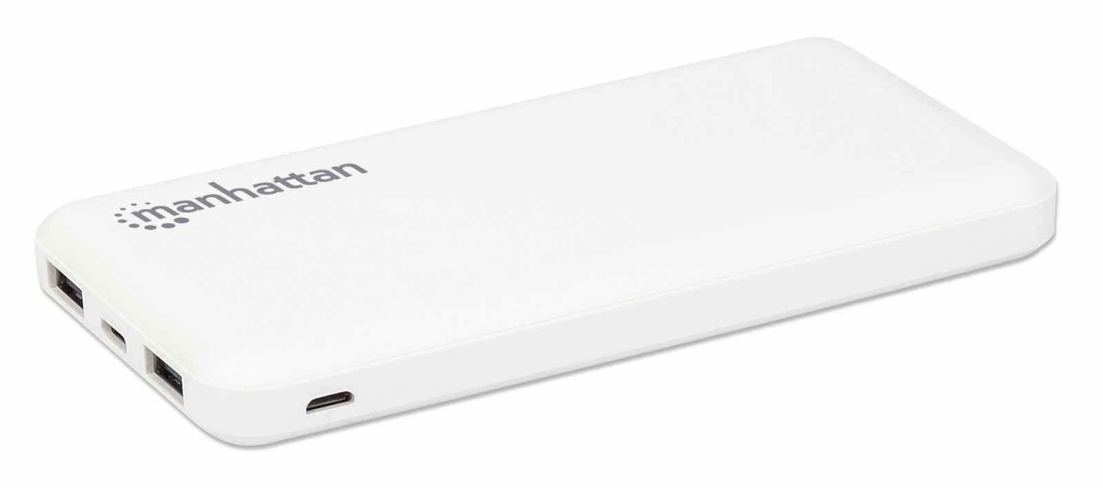 Manhattan 10 000 mAh, 2x USB-A (2.1A & 1A), USB-C & Micro-USB (2A) hinta ja tiedot | Varavirtalähteet | hobbyhall.fi