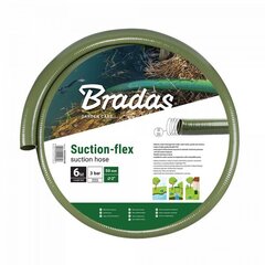 Letku Bradas Suction-FLEX terässpiraalilla, 38 mm, 6 m, vihreä hinta ja tiedot | Puutarhaletkut, kastelukannut ja muut kastelutarvikkeet | hobbyhall.fi