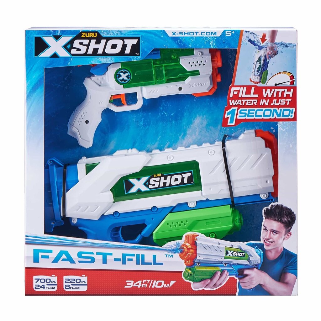 Vesipyssysetti X-Shot Epic Fast-Fill ja Micro Fast-Fill, 56222 hinta ja tiedot | Hiekkalelut ja rantalelut | hobbyhall.fi