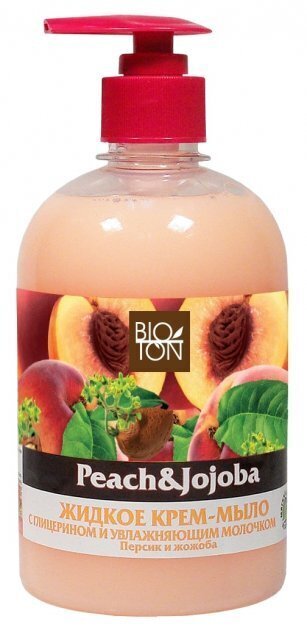 Nestesaippua Bioton Cosmetics Peach & Jojoba, 1 l hinta ja tiedot | Saippuat | hobbyhall.fi