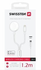 Swissten 2in1, Wireless / Lightning / USB-C, 3A hinta ja tiedot | Puhelimen laturit | hobbyhall.fi