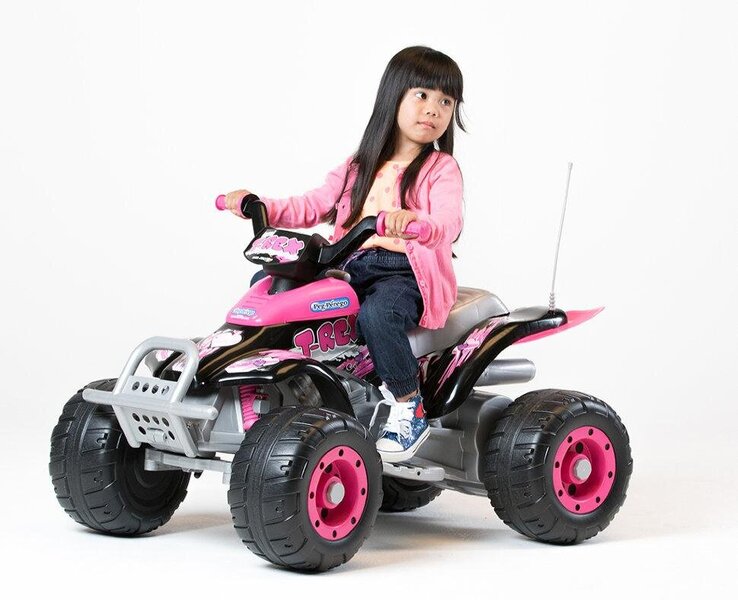 Sähköauto Pegperego Corral T-Rex Pink palaute