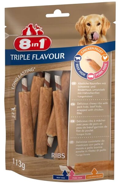 8in1 Flavour Triple Flavour Ribs, 6 kpl