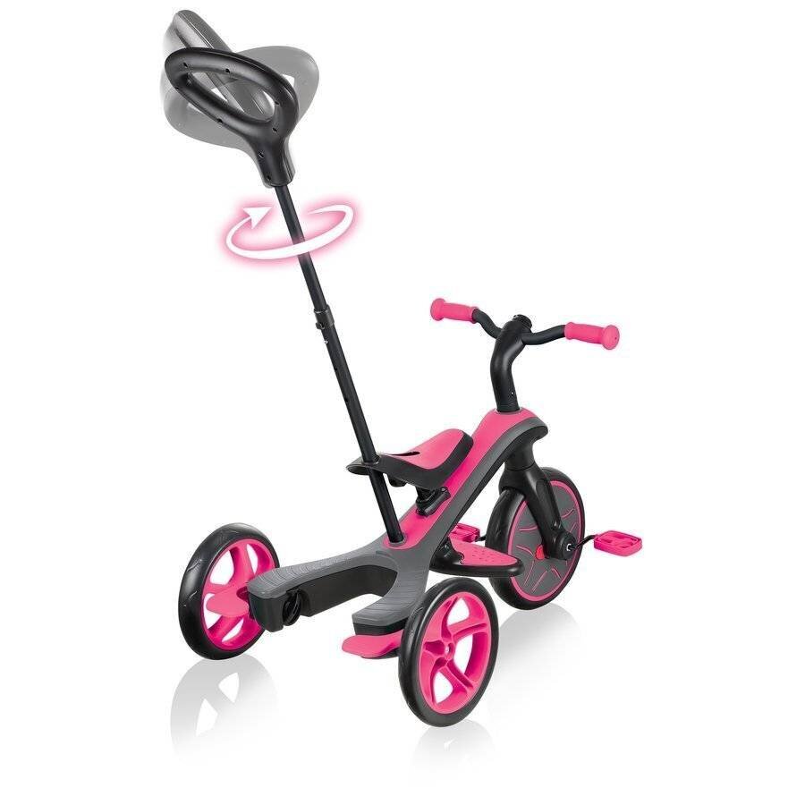 Potkulauta GLOBBER Trike Explorer 4in1, pinkki, 632-110 hinta ja tiedot | Kolmipyörät | hobbyhall.fi