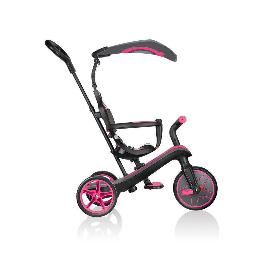 Potkulauta GLOBBER Trike Explorer 4in1, pinkki, 632-110 hinta ja tiedot | Kolmipyörät | hobbyhall.fi