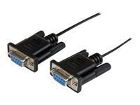 STARTECH 1m Black DB9 Null Modem Cable hinta ja tiedot | Kaapelit ja adapterit | hobbyhall.fi