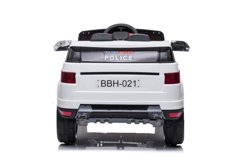 Sähköauto lapsille BBH-021 Poliisi, valkoinen halvempaa