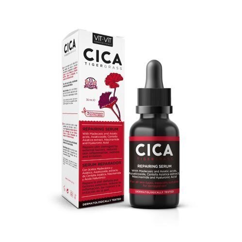 Cica Tigergrass ihoa korjaava seerumi 30 ml hinta ja tiedot | Kasvoöljyt ja seerumit | hobbyhall.fi