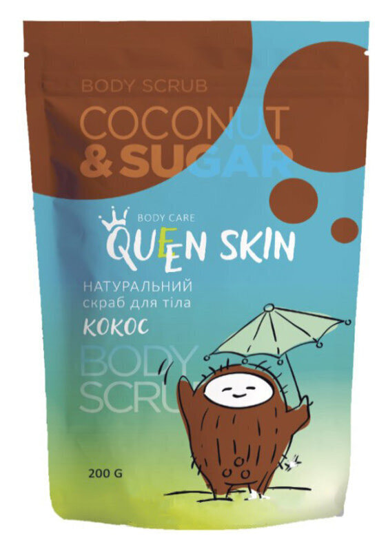 Vartalokuorinta Queen Skin Kookos & Sokeri, 200 g hinta ja tiedot | Vartalokuorinnat | hobbyhall.fi