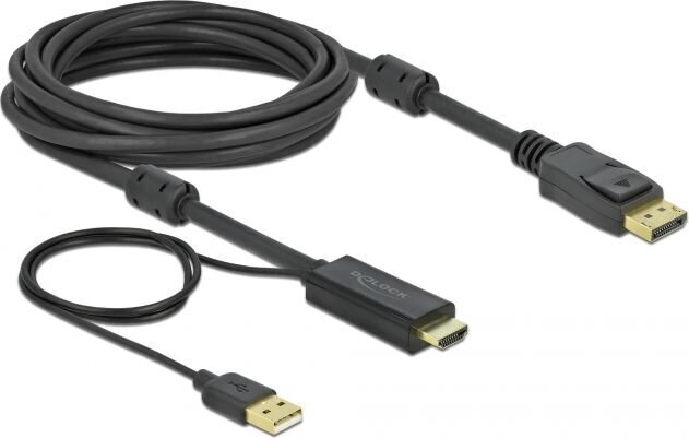 Delock 85966, DisplayPort, 5 m hinta ja tiedot | Kaapelit ja adapterit | hobbyhall.fi