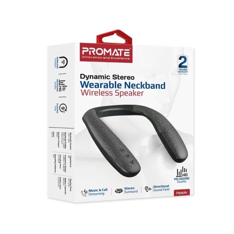 Promate Hook Surround Bluetooth kannettava kaulakaiutin hinta ja tiedot | Kaiuttimet | hobbyhall.fi