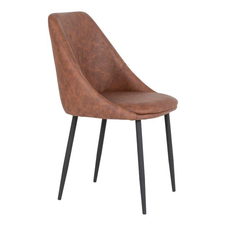 2 tuolin setti Porto, ruskea hinta ja tiedot | Ruokapöydän tuolit | hobbyhall.fi