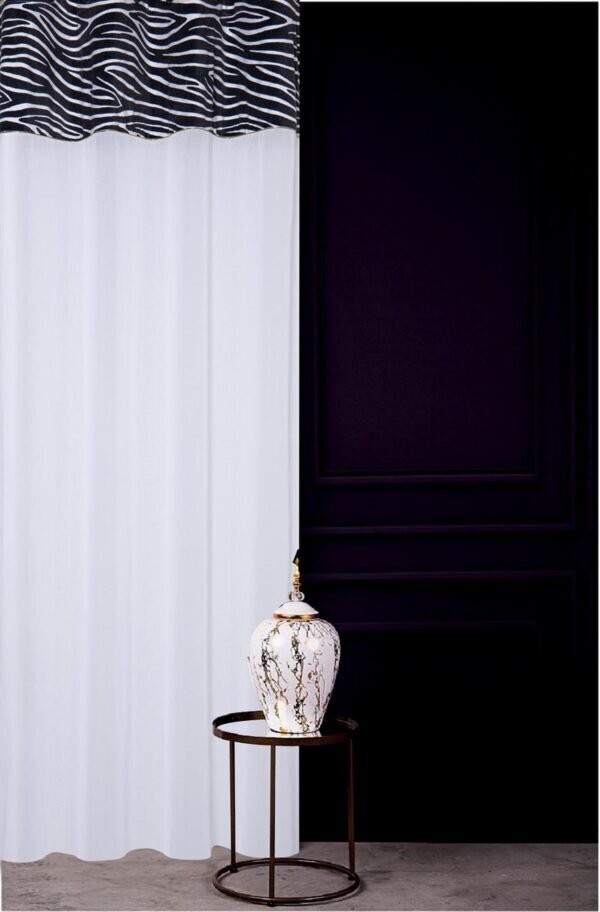 Perfect of Chic Light -verho, 140 x 270 cm, musta / valkoinen hinta ja tiedot | Verhot | hobbyhall.fi