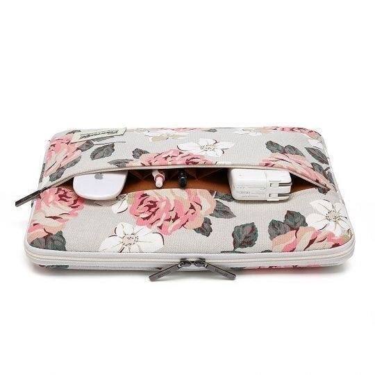 CANVASLIFE SLEEVE LAPTOP 13-14 BLUE CAMELLIA hinta ja tiedot | Tietokonelaukut | hobbyhall.fi