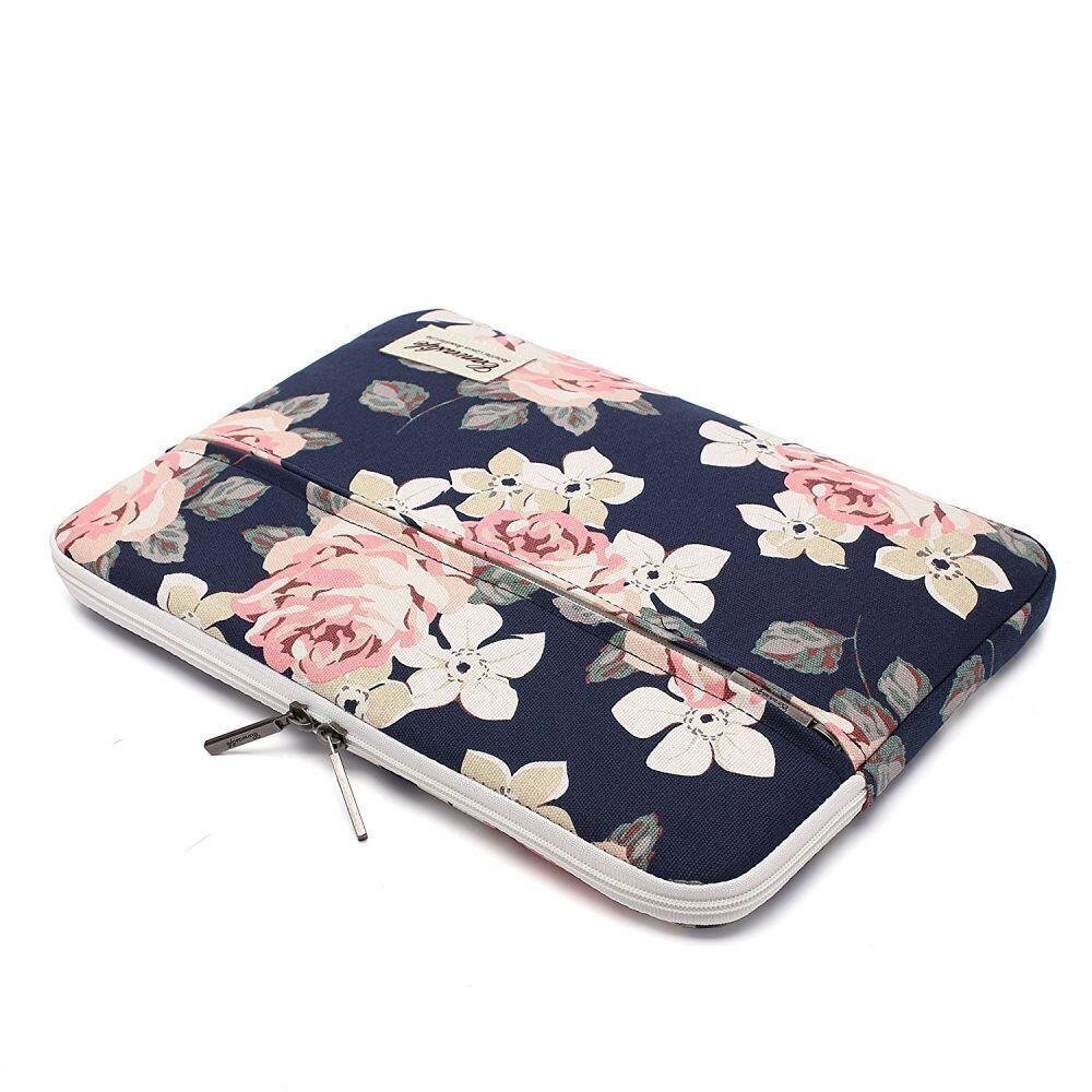 CANVASLIFE SLEEVE LAPTOP 13-14 BLUE CAMELLIA hinta ja tiedot | Tietokonelaukut | hobbyhall.fi