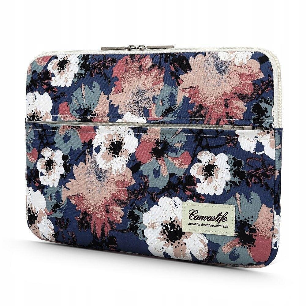 CANVASLIFE SLEEVE LAPTOP 13-14 BLUE CAMELLIA hinta ja tiedot | Tietokonelaukut | hobbyhall.fi